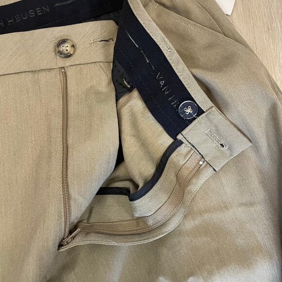 Van Heusen AIR Straight Fit Pants 36x32 Khaki NWT Stretch Cooling Max Flex - Picture 4 of 9